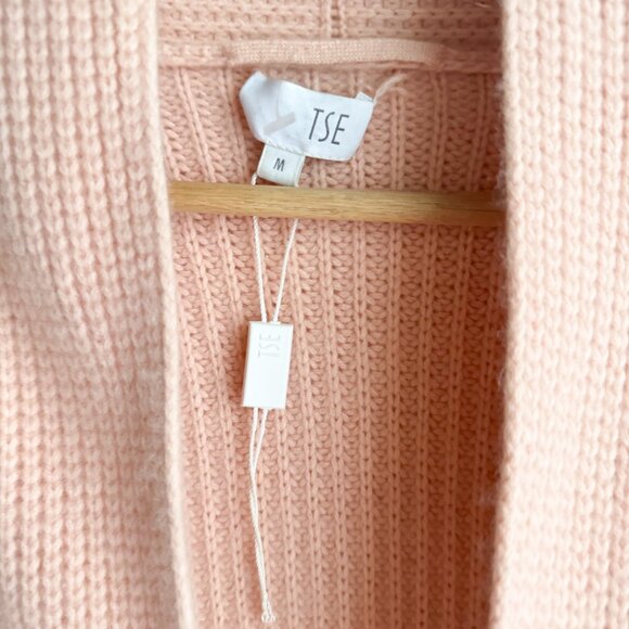TSE Peach Pink Cashmere Long Cardigan M - Picture 3 of 5
